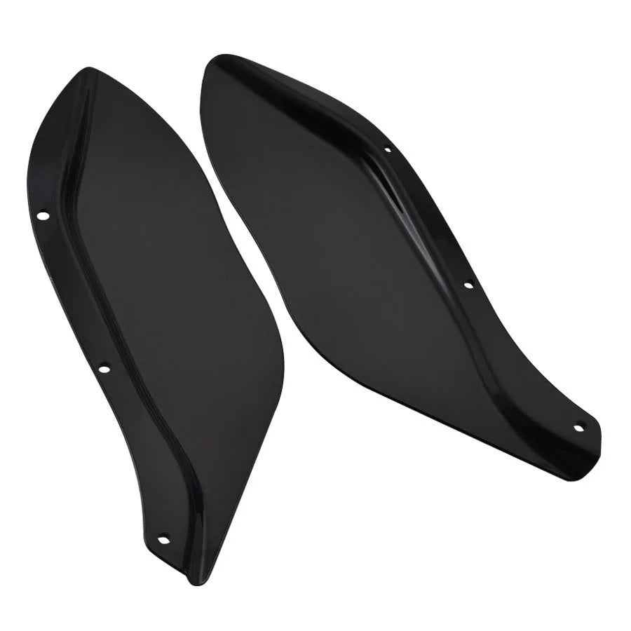 Black and transparent ABS plastic Harley Davidson motorcycle side headlight cover set.