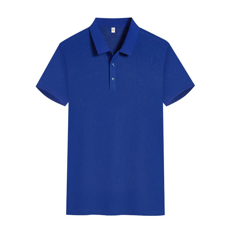 Solid colour cotton blend polo shirt overalls with short sleeves and slit detail, available in multiple colours and sizes
