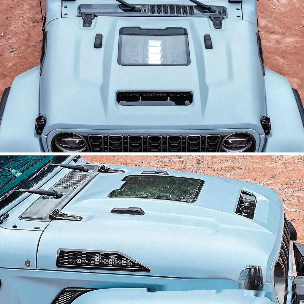 Black steel engine cover for Jeep Wrangler 18-25 model engine housing replacement