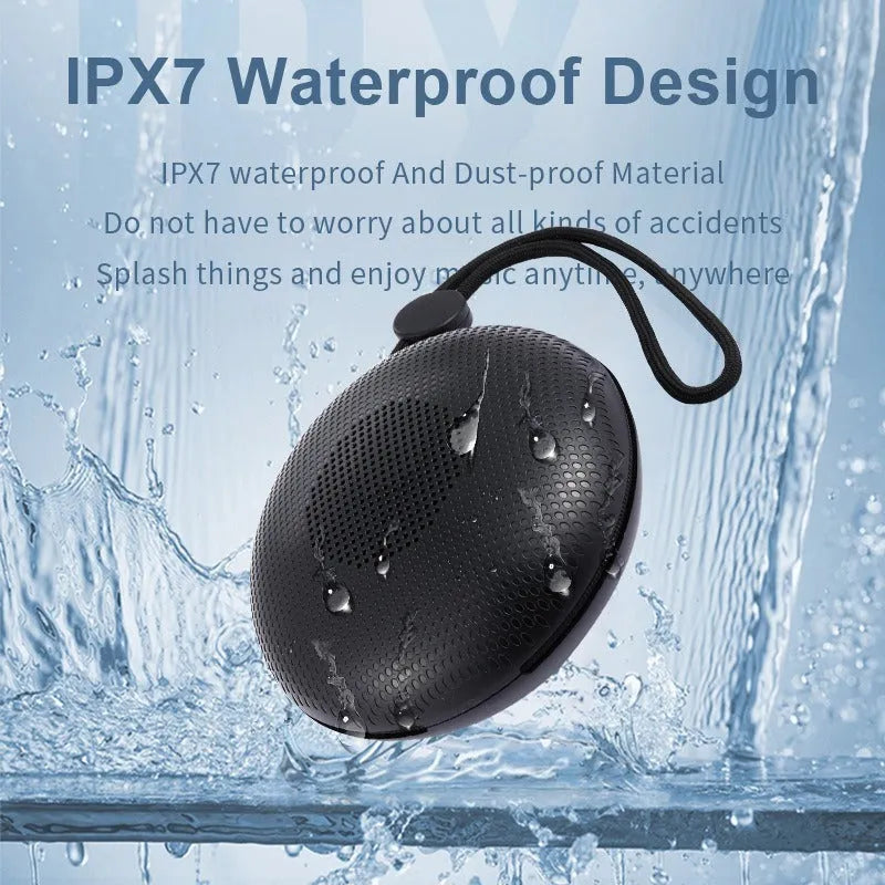 Outdoor portable mini waterproof colourful glowing Bluetooth speaker in black and white options
