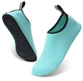 Adult unisex non-slip beach shoes in mesh fabric with elastic band and TPR sole.