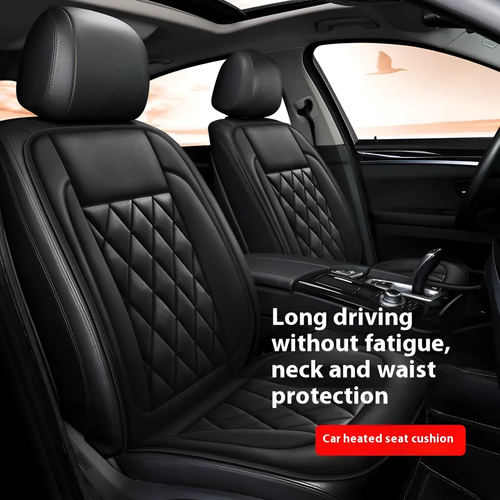 Winter solid colour car plush warm cushion in black with synthetic fibre fill and hemmed edge
