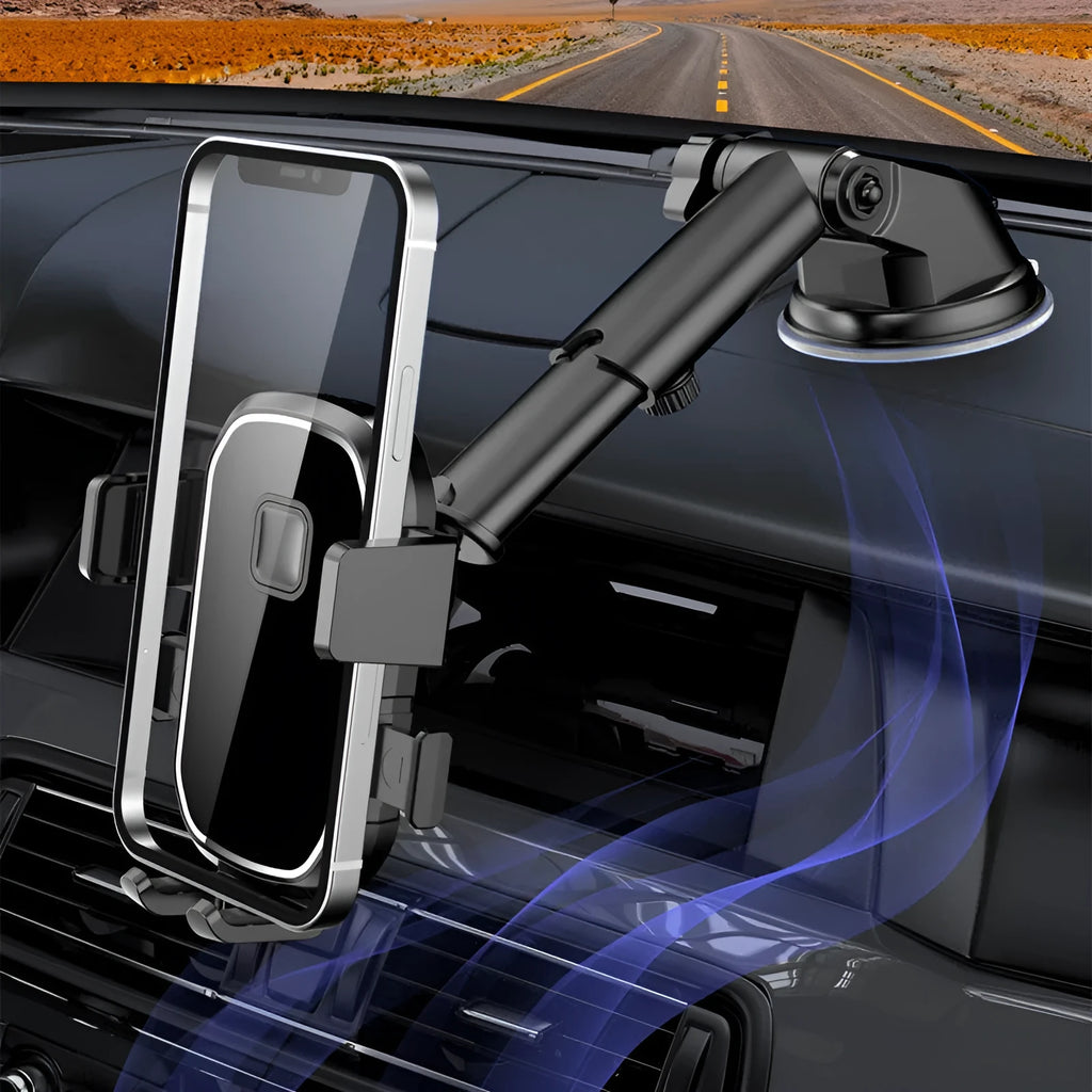 ABS car phone holder dashboard mount with square suction cup bracket for smartphone navigation