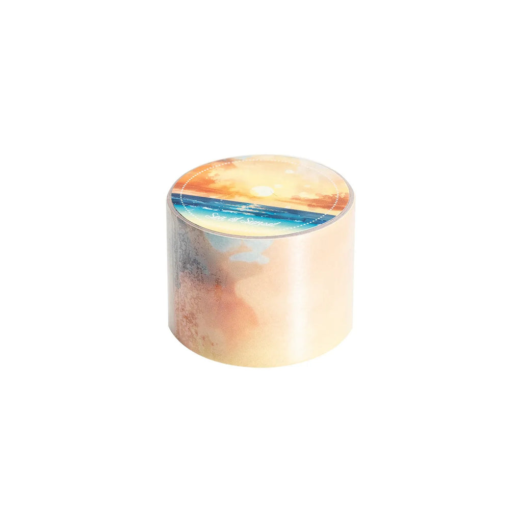 Japanese paper sky theme washi tape showing six colour variations including twilight and moonlight sky patterns