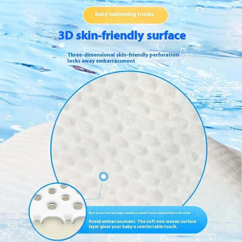 Baby disposable swimming pull up diaper with soft fabric, L size