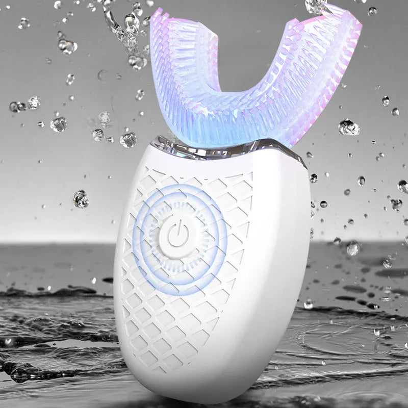 U-shaped electric toothbrush with IPX7 waterproof and USB cable for children and adults