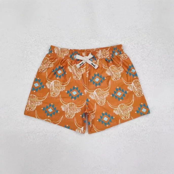 Boys' straight-leg sports shorts in lightweight polyester fabric, shown in one of six available colours.