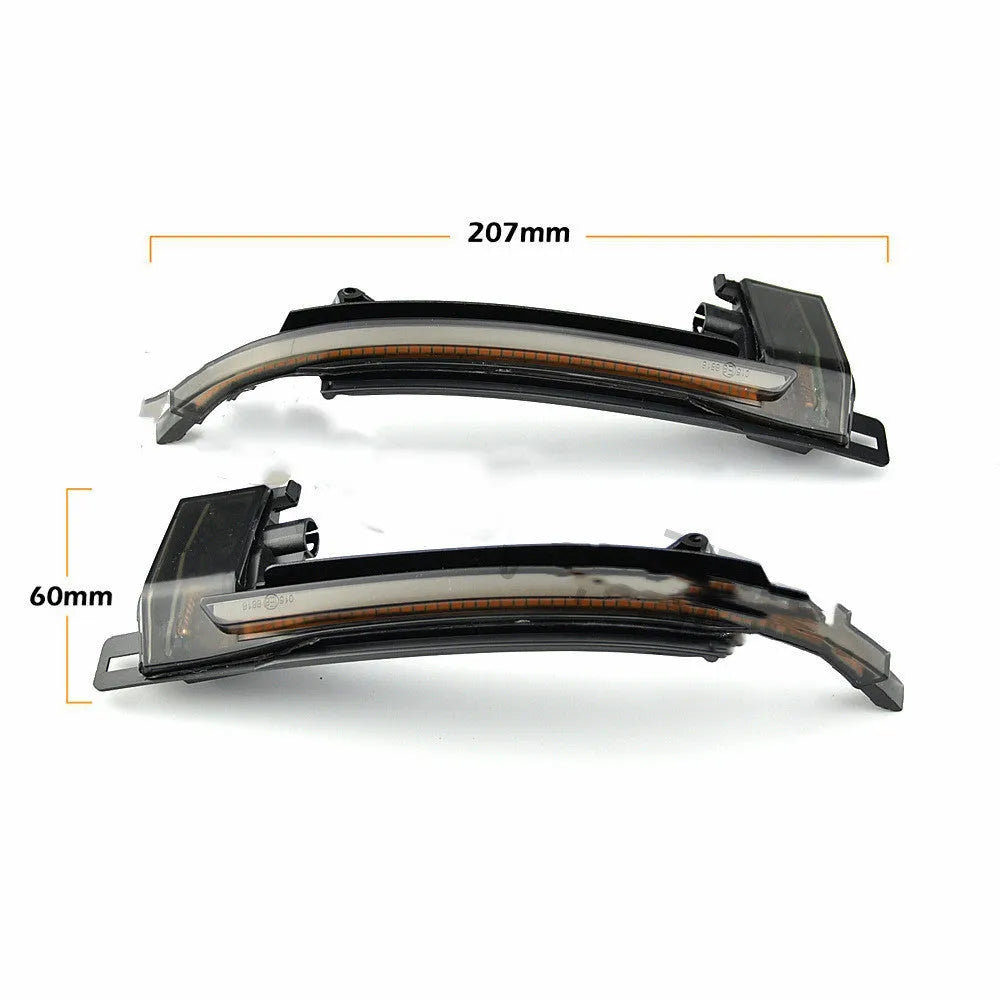 Dynamic LED mirror turn signal indicator for Audi A4 B8 model in black finish