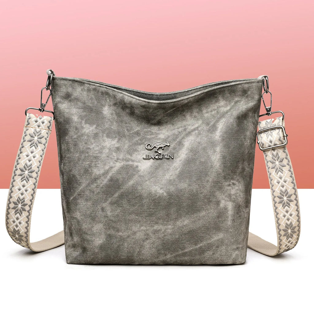 Large capacity soft PU crossbody bag with adjustable single strap in pink colour option