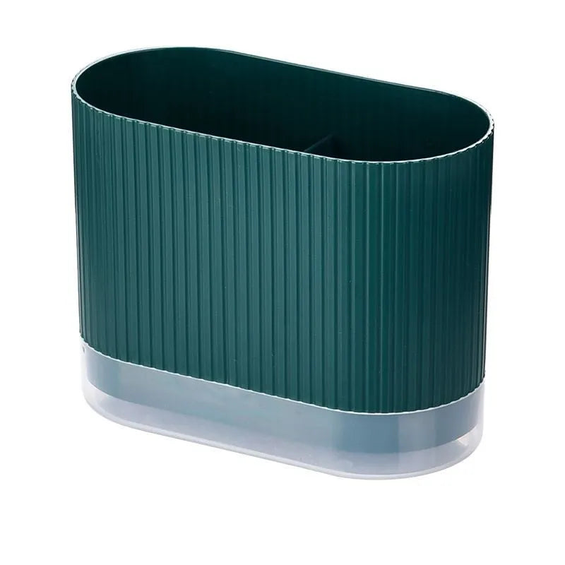 Modern wall-mounted plastic chopstick holder with drainage holes in beige colour