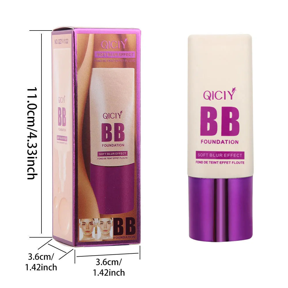 Feeding bottle squeeze tube of liquid foundation BB cream in 10 colour shades for brightening and concealing