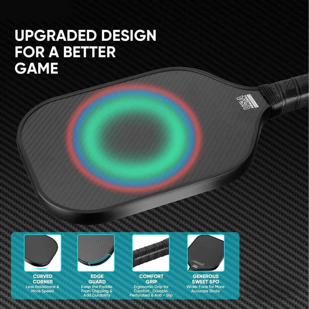 3K full carbon fiber graphite beach racket, 40x20x1.3cm, 230g, in black or orange