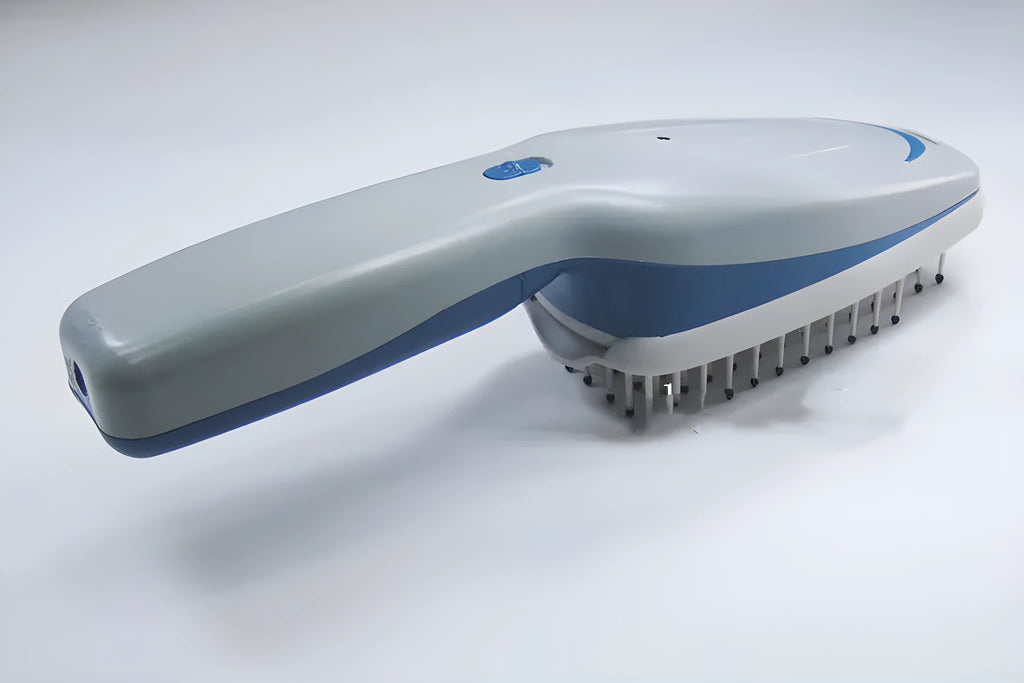 Pet comb with negative ion and ozone function, 21.5cm length, removable brush head, 78 comb teeth
