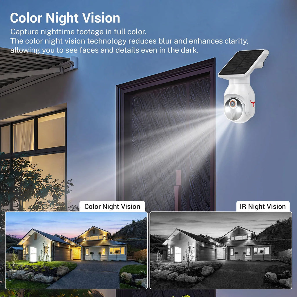 Q52 outdoor wifi surveillance camera with 360-degree view and screw bracket