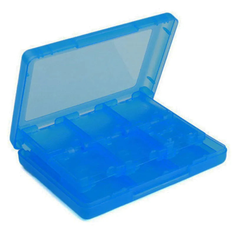 NDS 3DS 28 24-in-1 game card storage box in black measuring 12.7cm x 9cm