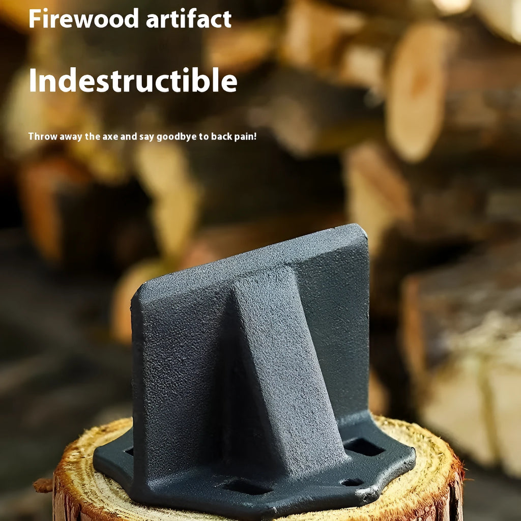Mini portable small square cast iron wood splitter for household wood cutting and outdoor wood breaking