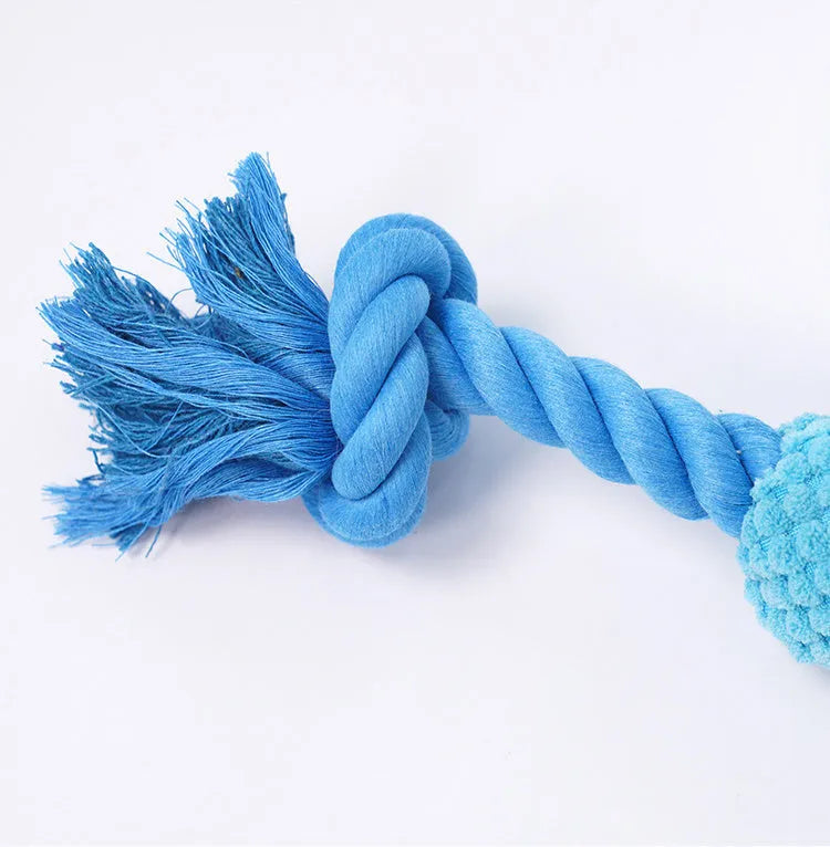 Corn kernel TPR dog squeaky toy Blue Orange with cotton rope tail for small and large dogs