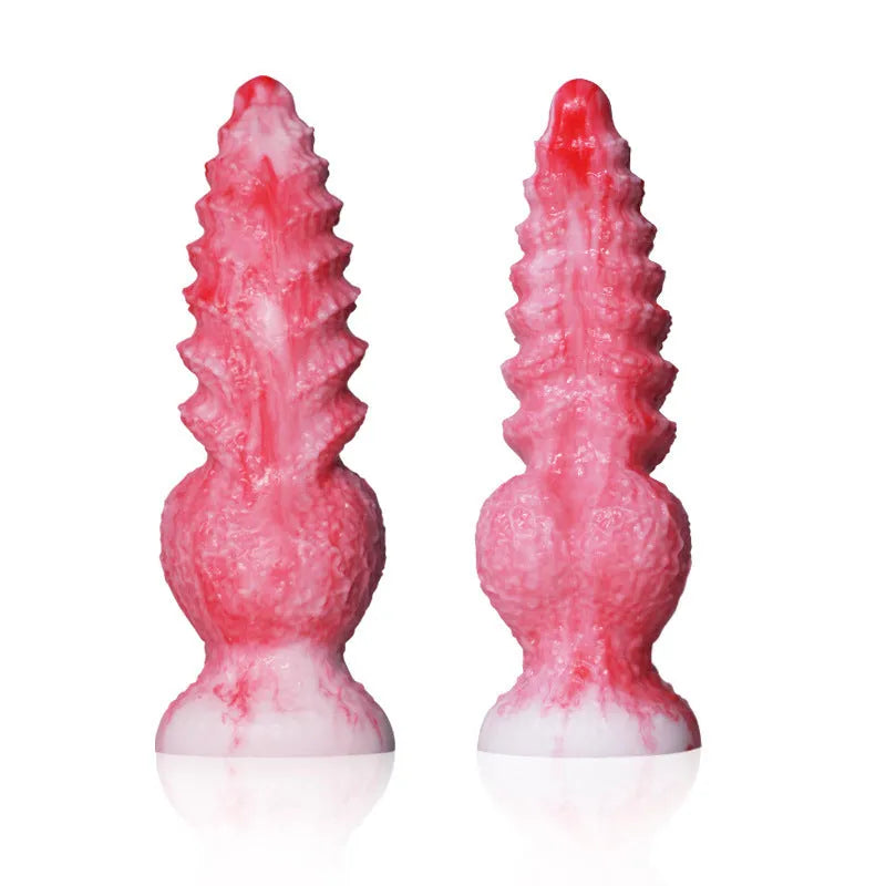 Pink platinum silicone shaped penis masturbation device for adults, Berserker model.