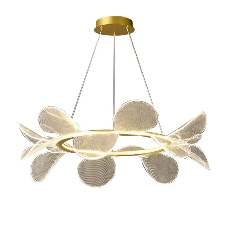 Italian minimalistic bedroom chandelier with acrylic and iron, 2 circles 80 and 50CM, three-colour light