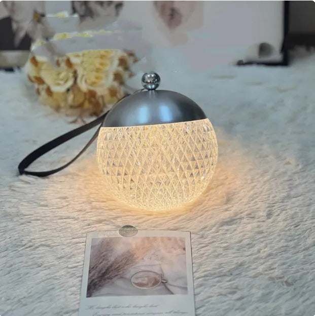 Portable dimmable night lamp in modern minimalist design with touch control