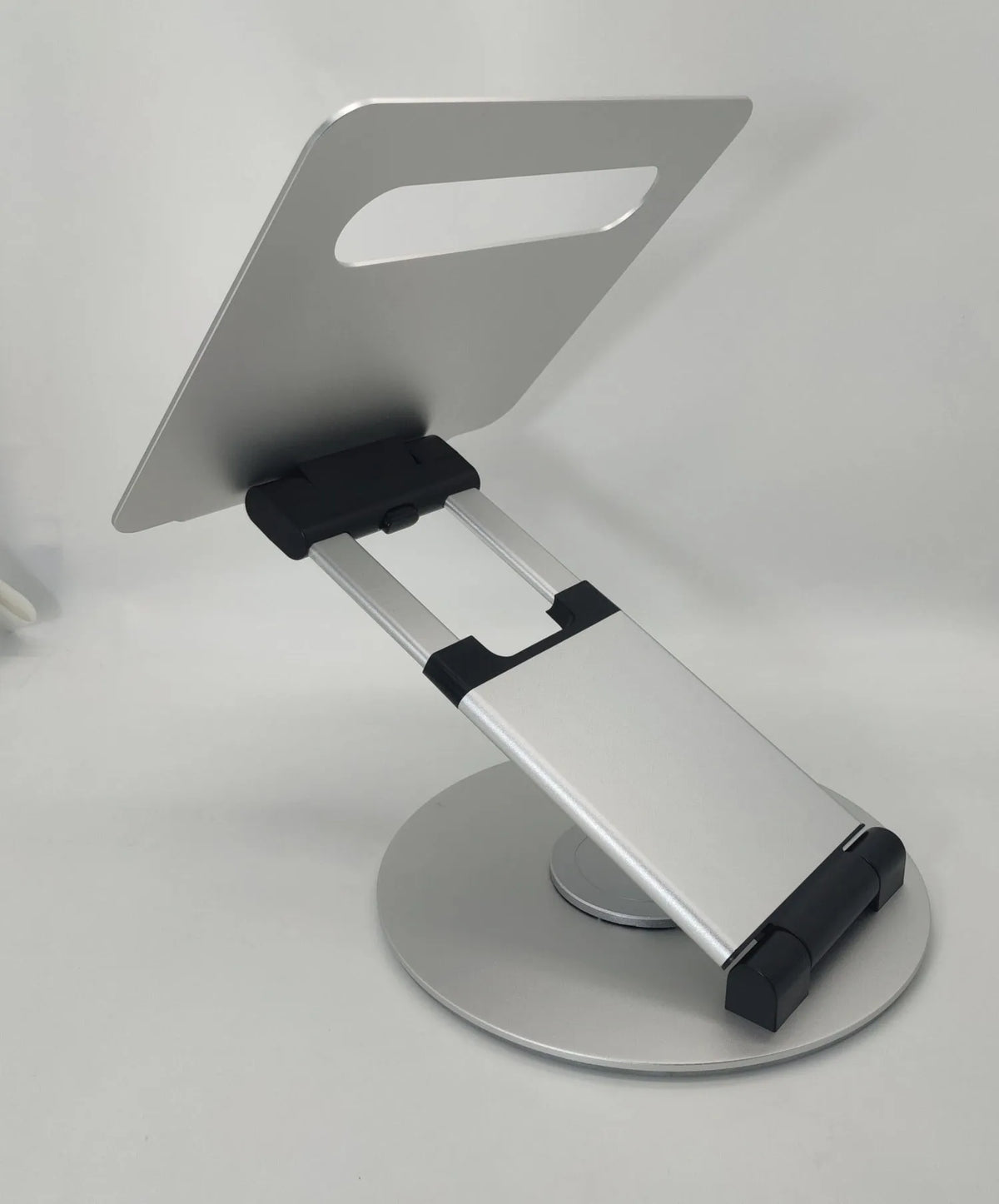 Aluminium alloy laptop stand with adjustable base, 27.5 x 24cm, in silver, grey or rose gold