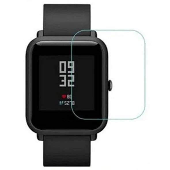 Easy-tear TPU hydrogel screen protector film for Amazfit Bip S smartwatch.
