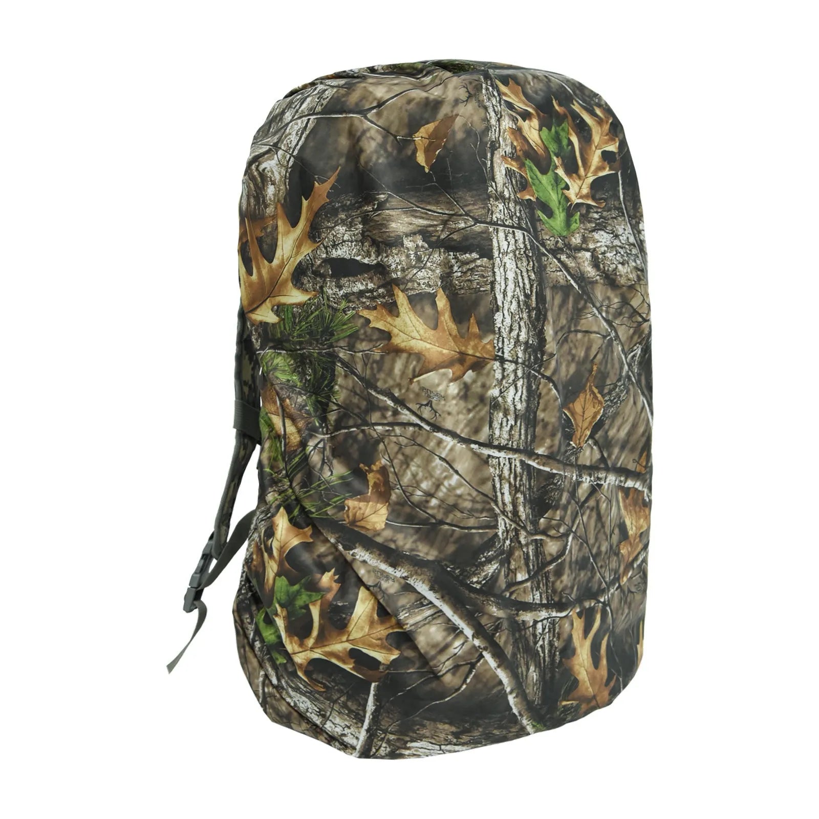 Army green backpack rain cover with 80L capacity for outdoor waterproof protection