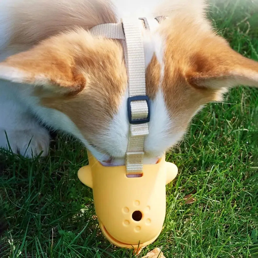 Portable breathable adjustable dog muzzle for small medium dogs in blue