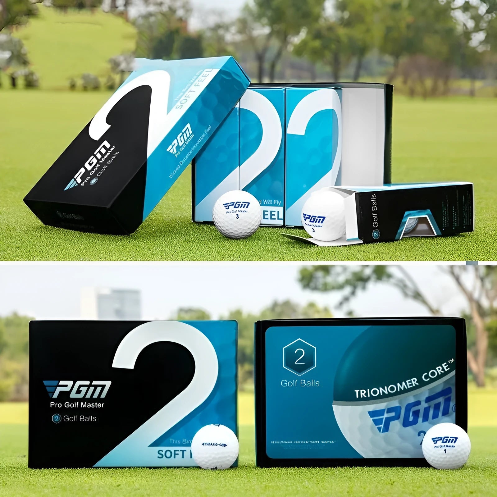 PGM Q022 two-layer golf practice balls in small box 3 pack and large box 12 pack for training
