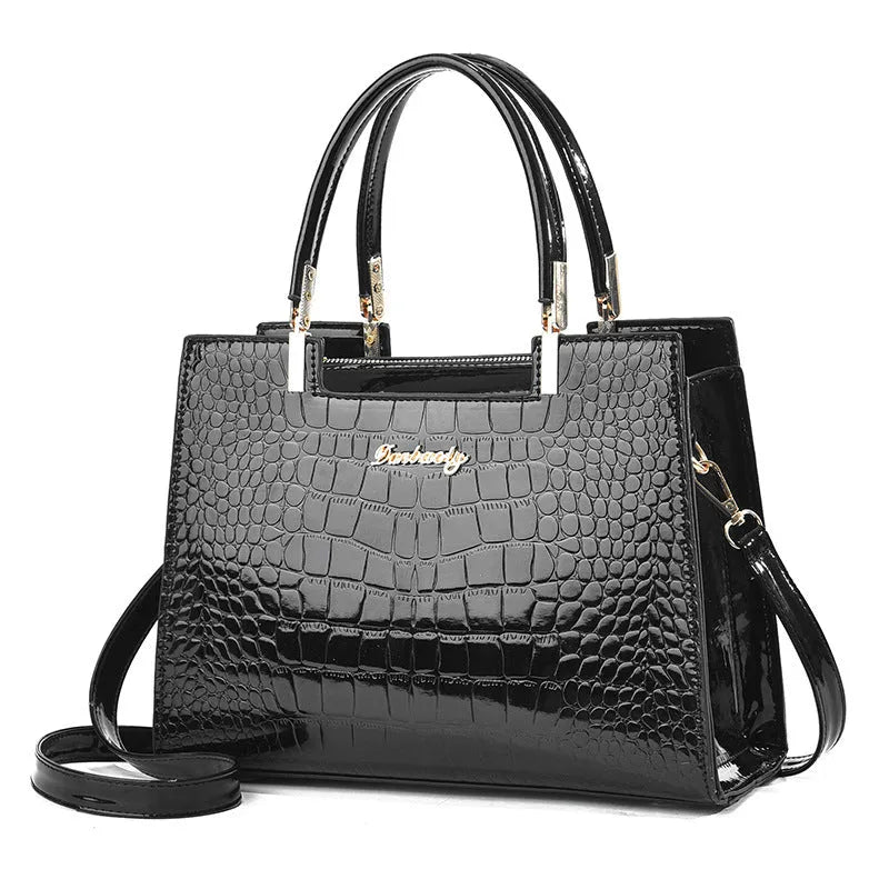 Medium-hard PU one-shoulder handbag in horizontal square shape available in multiple colours