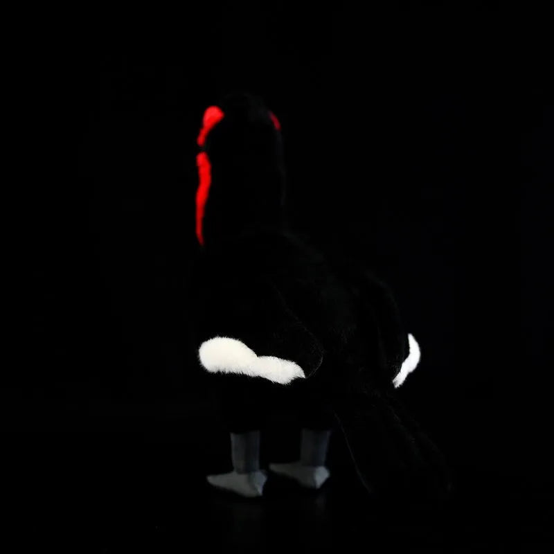 Red-faced ground hornbill plush toy 42 cm tall simulated soft polyester bird standing upright