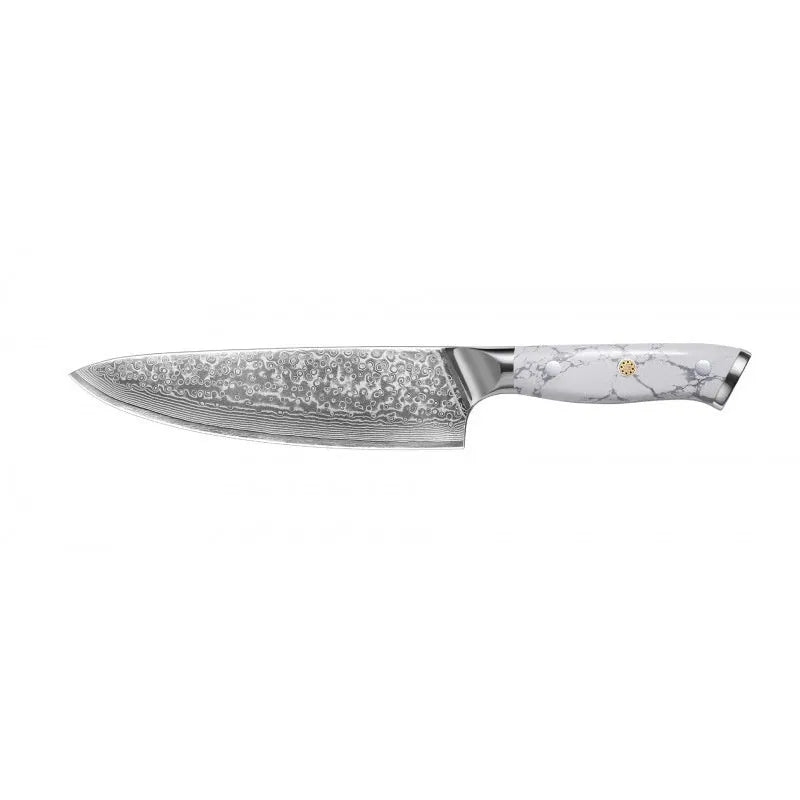 Damascus pattern VG10 steel combined chef's knife with 21cm blade and 11cm handle