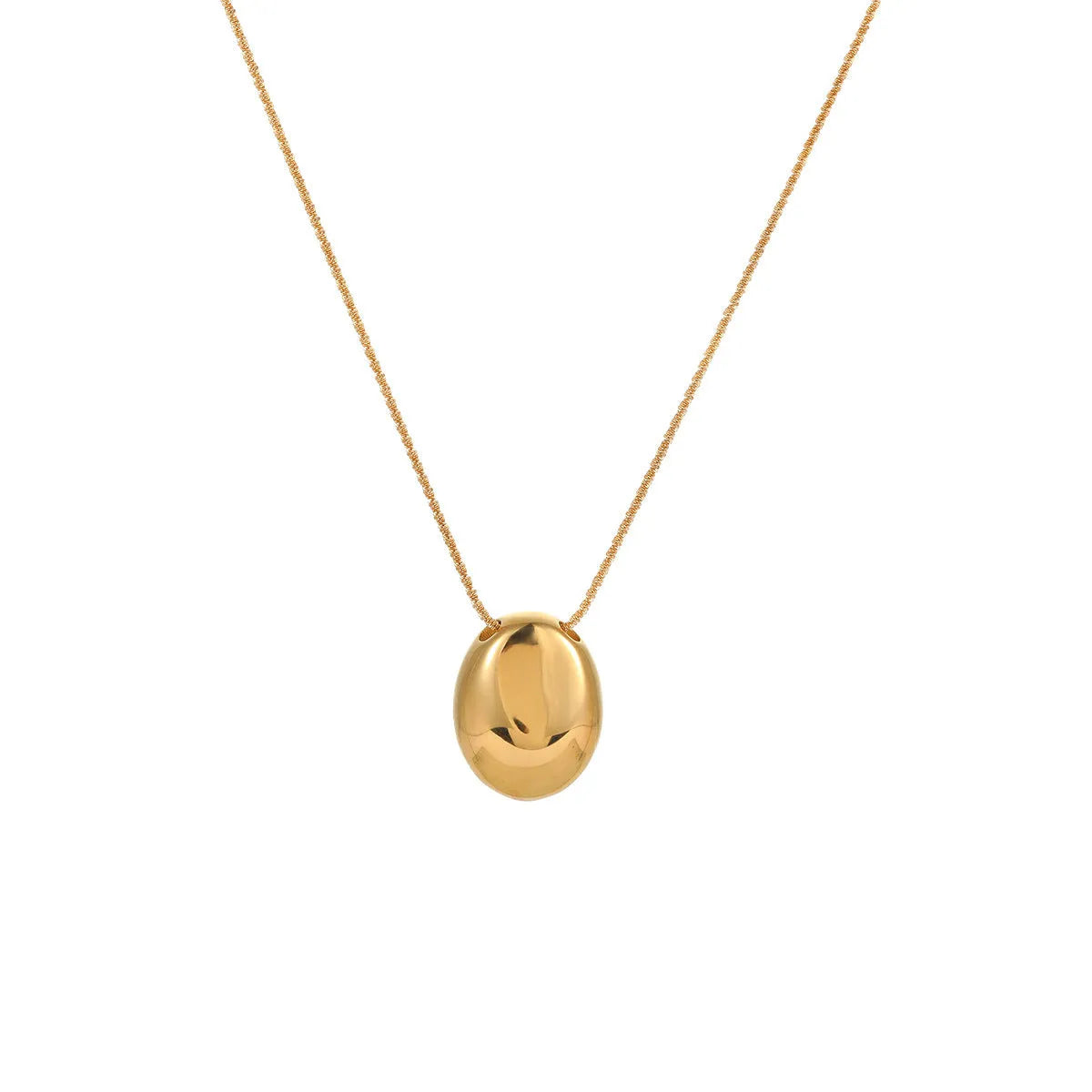 Gold geometric pendant necklace on adjustable 41-50cm chain with stainless steel construction