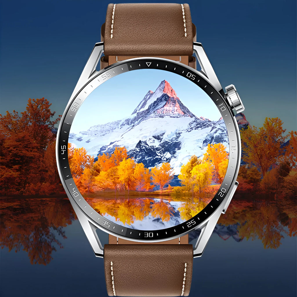 GS3 Max black and silver smartwatch with a 1.35-inch screen on a silicone strap, showing a watch face with health metrics.