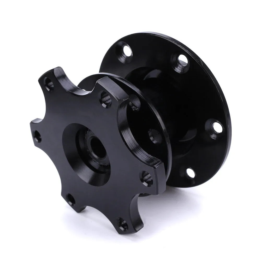 Car steering wheel quick release adapter device in black, red, blue, silver or gold for vehicle modification