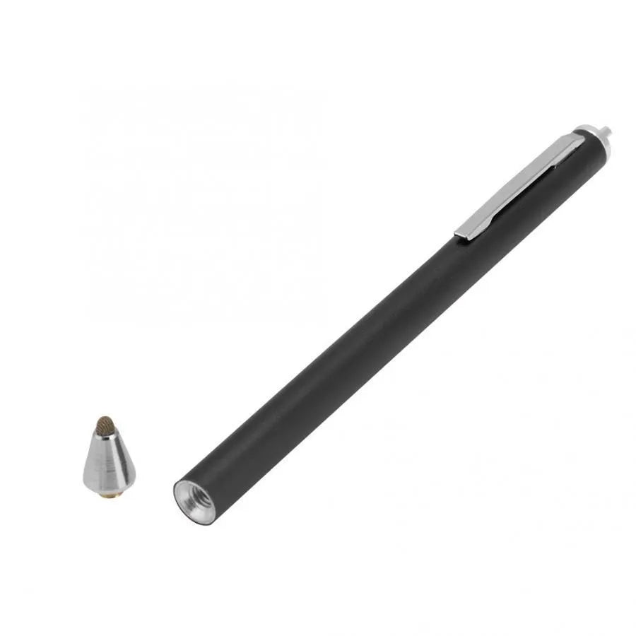 Fine head metal stylus pen for touchscreen phones and tablets in multiple colours.
