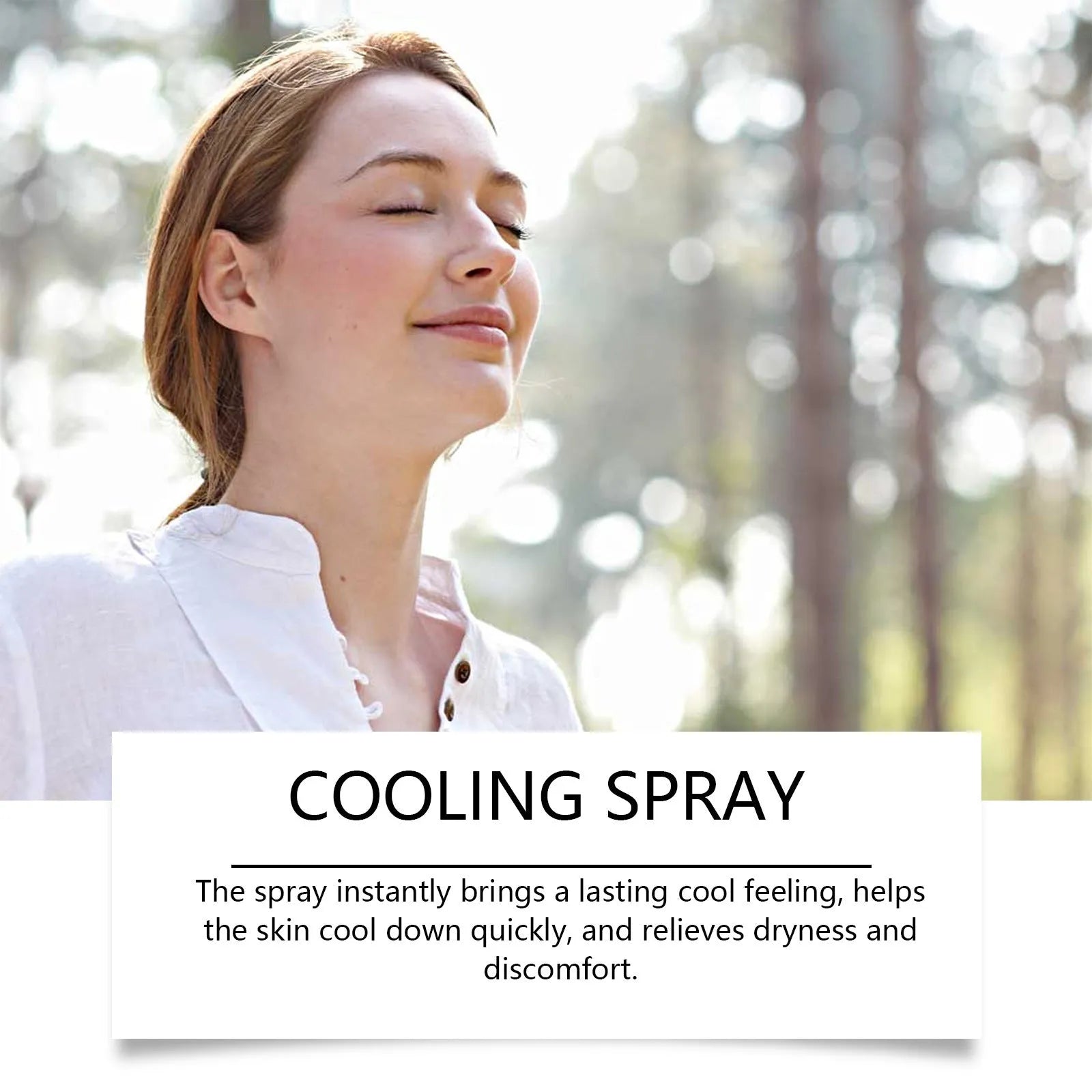 50ml summer cooling spray bottle with mint extract for outdoor personal refreshment