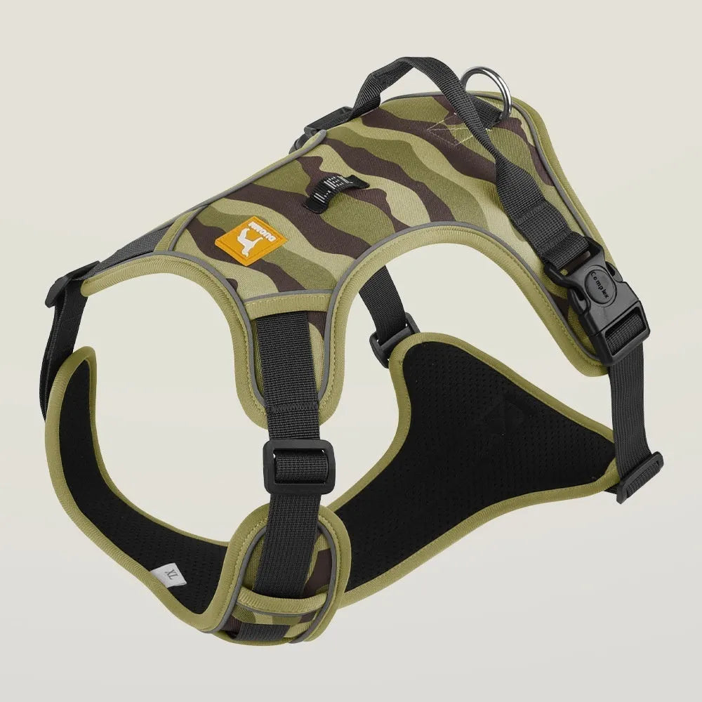 Reflective dog harness with integrated hand holding rope in Oxford cloth material