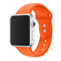 Double nail silicone watch strap in 14 colours, 38/40/41mm and 42/44/45mm, with straight buckle