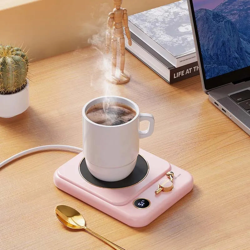 K22 constant warm coaster, 25W AC desktop warming pad for hot drinks, white pink or green colour