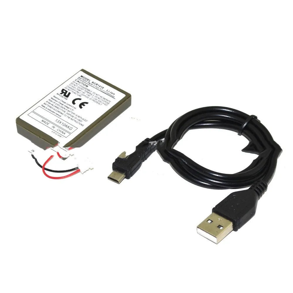 PS4 handle battery with charging cable shown as game accessory replacement for Sony PlayStation 4 wireless controller
