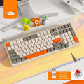 Bluetooth dual-mode mechanical keyboard with compact 39cm design and hot-swappable Kailh red switches
