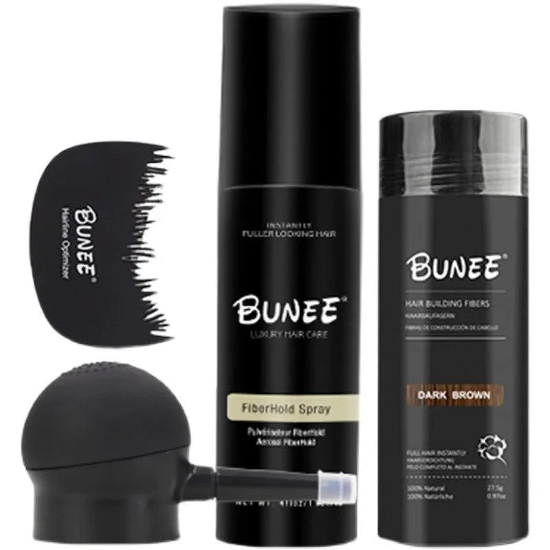 Hair fibre powder 275g three-piece styling set with dense fibre, special nozzle and shaping spray