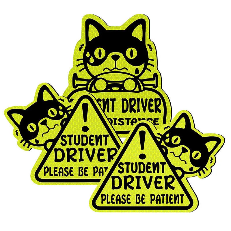 Reflective magnetic paste set of 3 with cat panda duck designs on magnetic sticker material