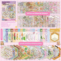 Miniature scene collection sticker book with 20 simulation scenes in PET material