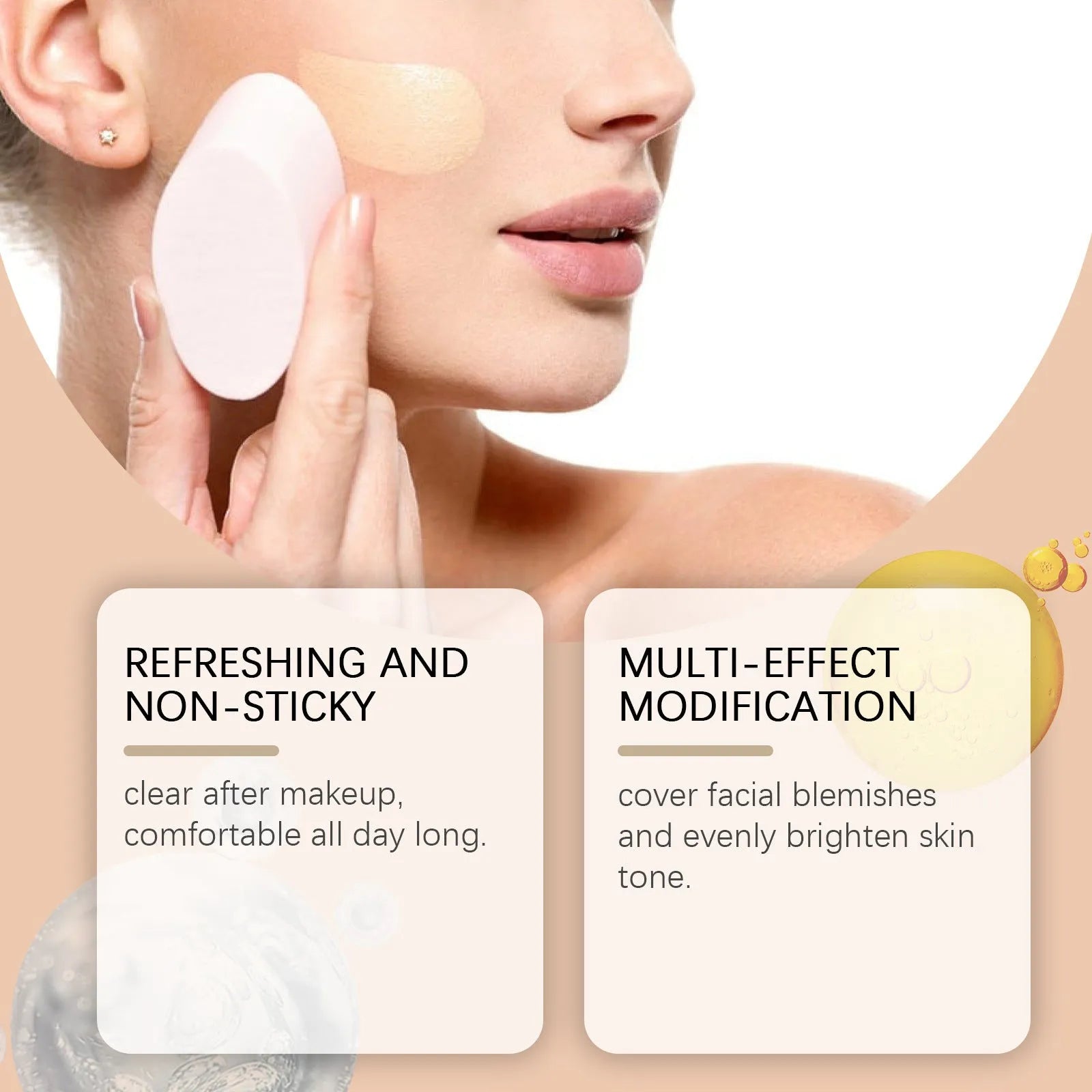 3.5ml tube of medium skin tone liquid foundation and concealer with a natural finish.
