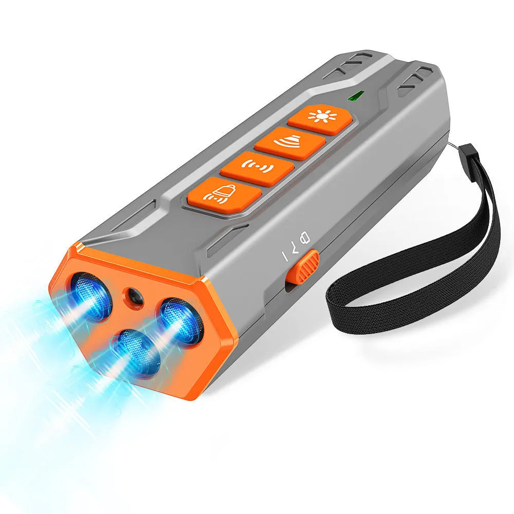 Creative Home Lighting three head ultrasonic dog trainer remote control in grey orange colour