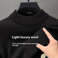 Men's solid colour half turtleneck sweater in fine yarn wool, available in multiple colours and sizes