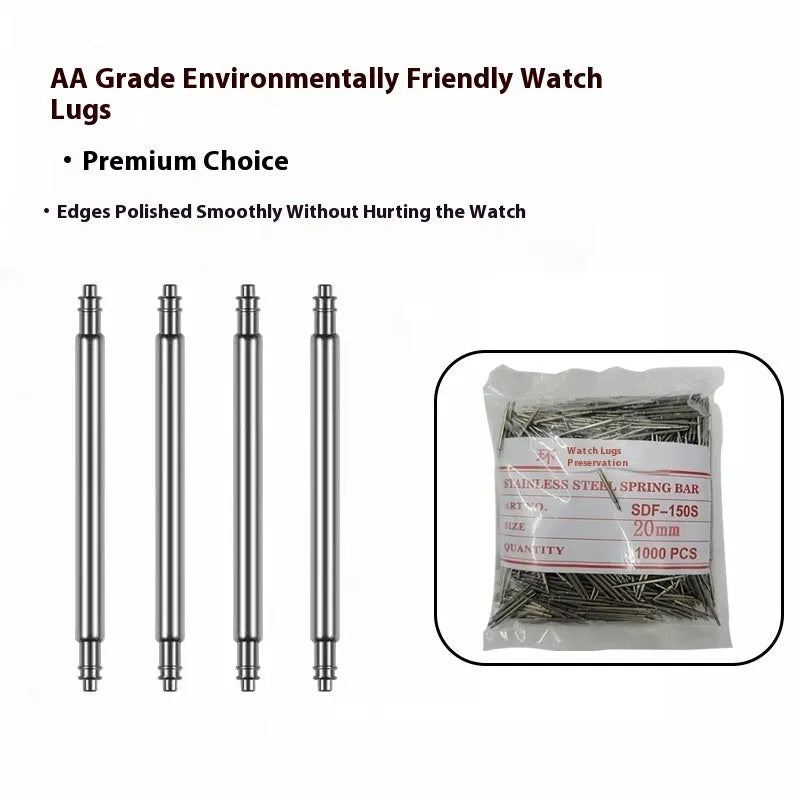 Watch bolt auricular needle spring shaft environmental protection accessories parts 21mm to 26mm sizes