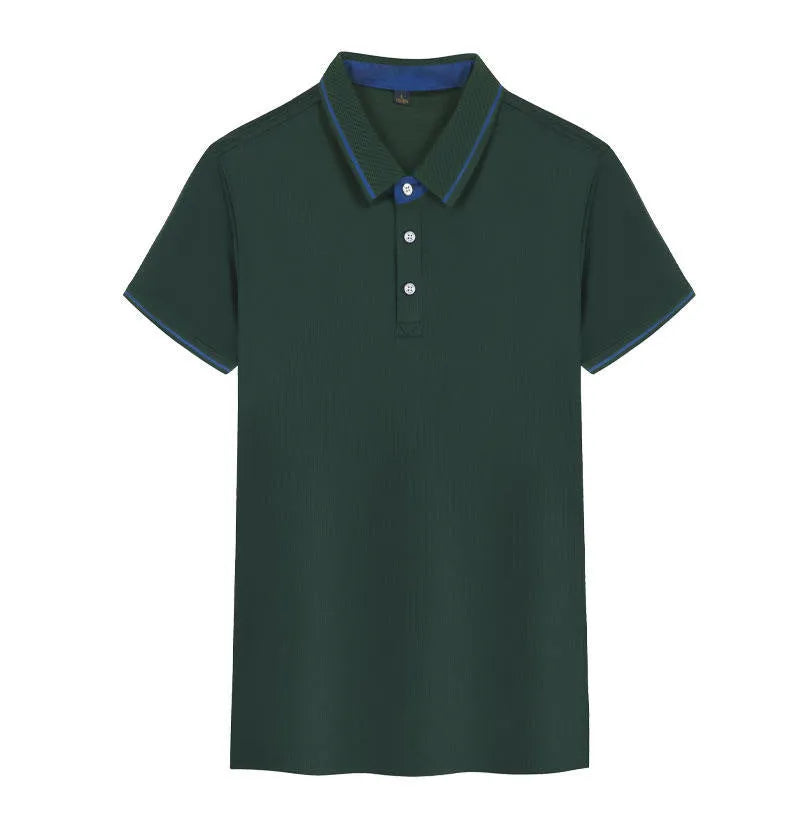 Quick-drying loose fit short sleeve work polo shirt in multiple colour options with asymmetric design